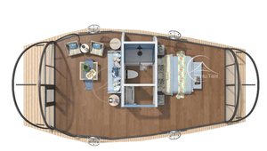 <span class=keywords><strong>Tenda</strong></span> da <span class=keywords><strong>Campeggio</strong></span> di Alta Qualità a Doppia Struttura per 4 Stagioni, Lussuosa <span class=keywords><strong>Tenda</strong></span> Glamping con Struttura in Acciaio - Product Image 4