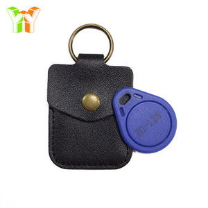Étui personnalisé pour carte d'accès, protège-carte de transport en commun en forme de goutte d'eau, mini porte-clés en cuir PU, porte-carte Octopus - Product Image 3