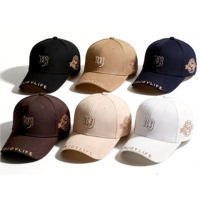 Gorra de Béisbol de Seis Paneles con Letras Bordadas en 3D Estilo Coreano, Transpirable, Impermeable, Ajustable, con Hebilla Metálica, para las Cuatro Estaciones