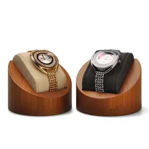 零售豪华手腕智能手表架持有人枕头木超细纤维手表展示架商店