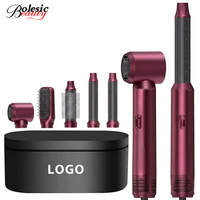 Brosse coiffante multifonction 5-en-1 à air chaud 1000W pour sécher, boucler et lisser – Idéale pour salon et usage domestique – Commande en gros