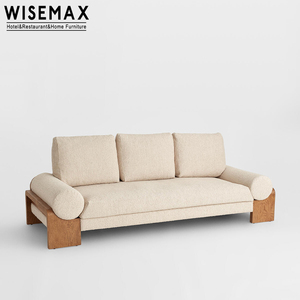 WISEMAX-muebles de diseño nórdico para el hogar y <span class=keywords><strong>la</strong></span> sala de estar, sofá simple y pequeño de tela japonesa de viento silencioso de madera sólida para familia - Product Image 3