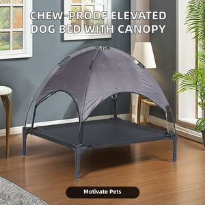 Cama elevada para perros, cuna para perros con dosel extraíble, cuna plegable portátil para mascotas, cama refrescante, a prueba de masticación Floral, impermeable para exteriores - Product Image 5