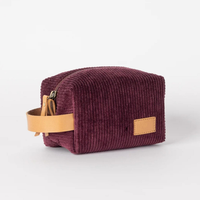 Sac de voyage de luxe personnalisé avec logo d'usine, écologique, petit format, poignée souple, grande capacité, organisateur, fermeture éclair, en velours côtelé, portable