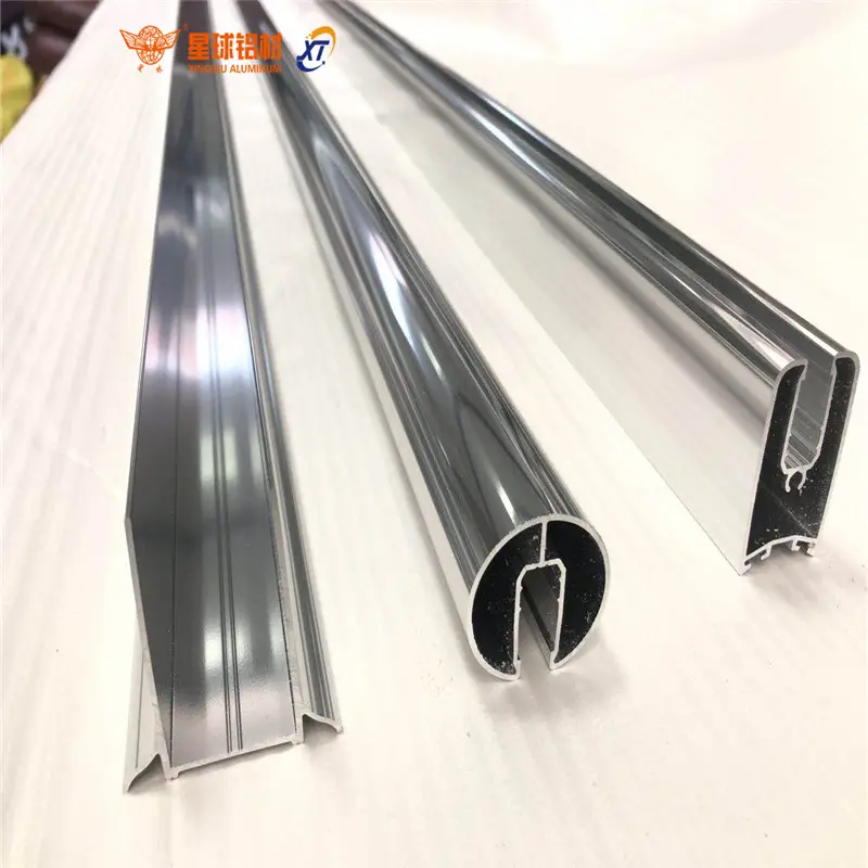 Highest Polished Aluminium Extruded Profile for Bath Room Shower Enclosure Glass H channel Aluminum U Channel