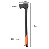 18 "Nylon Herbe Fibre Poignée Survie En Plein Air Portable Journalisation Abattage Bois Coupe Fractionnement Abattage Hache