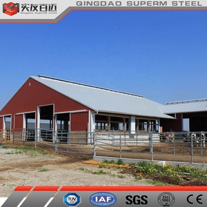 Bâtiment à structure en acier <span class=keywords><strong>Boeuf</strong></span> Veau Vache Étable laitière Maison préfabriquée Hangar de <span class=keywords><strong>grange</strong></span> - Product Image 5