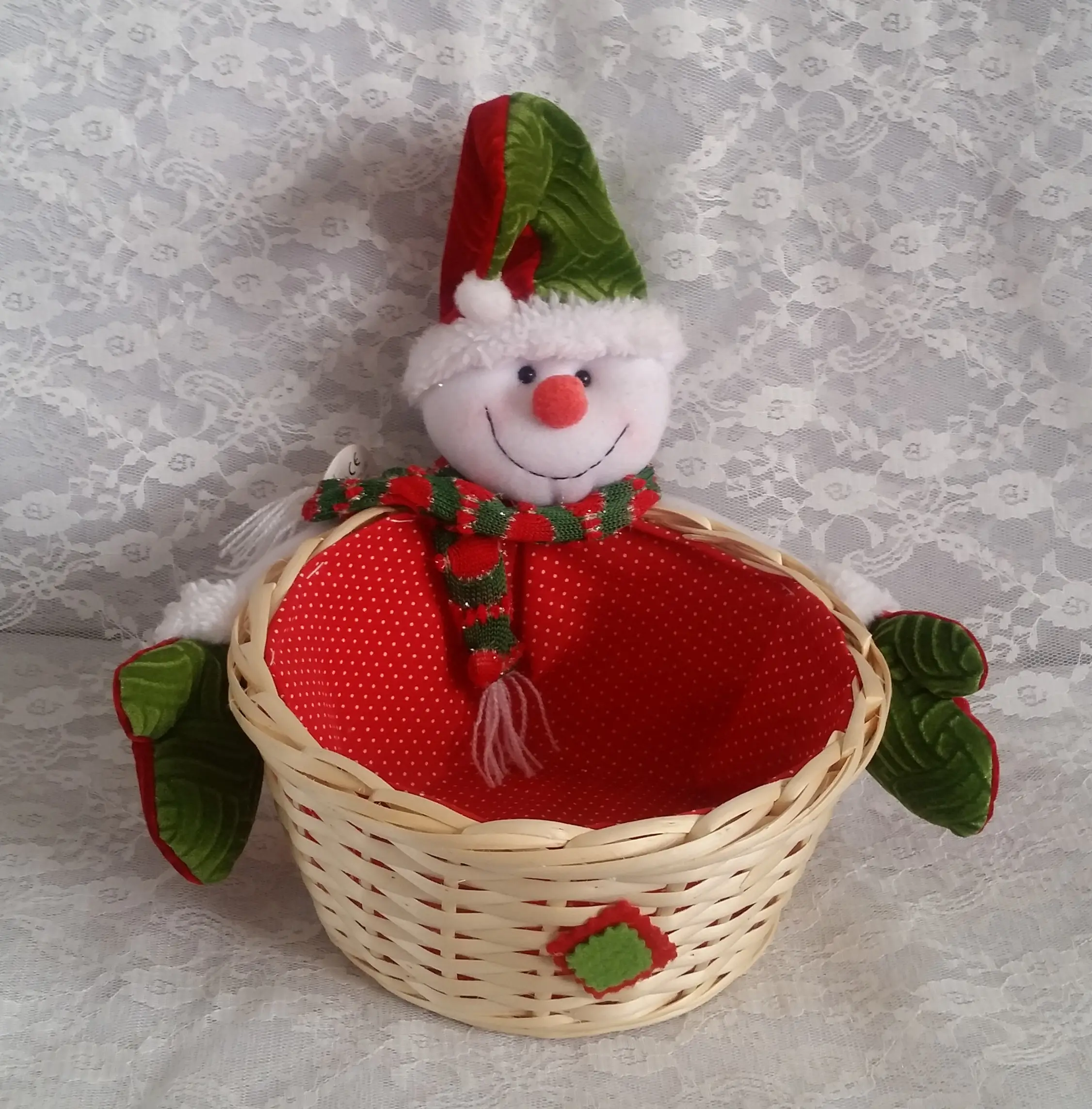 Free Design Personalizado Atacado Presente De Natal Candy Basket Outras Decorações De Natal Boneco De Neve Santa Elk Rena De Bambu Basket