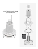 Composant B;inds pour Stores Enrouleurs 38mm : Embout de Réglage du Cordon en Fer, Matériau POM ABS, Accessoires Robustes pour Stores Enrouleurs
