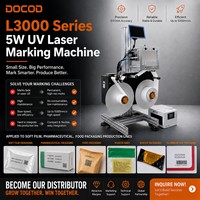 Marcadora Láser UV sin Consumibles DOCOD L3000, Máquina de Marcado Láser de 5W para Embalaje de Película Flexible, Codificación Láser con TTO
