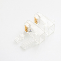 Câble Ethernet noir, simple port, sans LED, connecteur femelle Cat6, blindage, plaqué or, connecteur modulaire RJ45