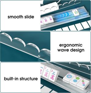 Clear Acrylic Mahjong Tile Rack With Non-Slip Bottom 17.3 Inch Modern Design For Mahjong <b>Game</b> - Product Image 3