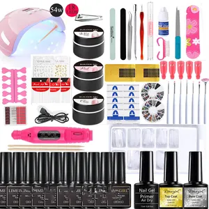 Hot meetnail bán buôn nhà máy chuyên nghiệp làm móng tay Bộ nhãn hiệu riêng véc ni ngâm tắt Gel Nail Polish Kit với ánh sáng UV