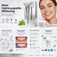 Dentifrice Nano Hydroxyapatite Saveur Menthe pour Enfants et Adultes – Blanchissant et Reminéralisant pour Dents Sensibles – Usage Domestique et Hôtelier