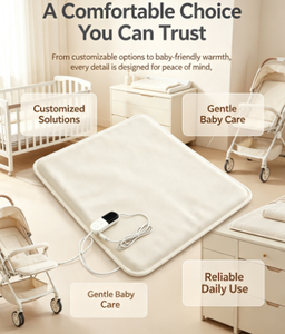 Coussin chauffant électrique pour bébé 20-60 ℃   Tapis chauffant à température réglable, coussin chauffant doux et respectueux de la peau pour berceau, poussette, table à langer - Product Image 3