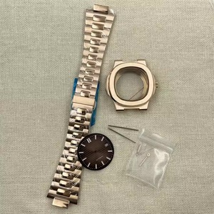 42mm NH35 Boîtier de montre Or rose Bracelet en acier Cadran Aiguilles Pièces de montre pour accessoires de montre Remplacements - Product Image 1