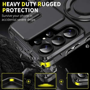 Étui anti-chute à fenêtre coulissante avec support magnétique pour Samsung S26 Ultra, A57, S24, S23 Plus, A17, S25 <span class=keywords><strong>FE</strong></span>, S26, S25 Edge - Product Image 2
