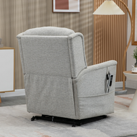 Sillón Reclinable Eléctrico de Cuero HONGQIANG con Masaje y Elevación, Diseño Moderno de Mediados de Siglo, Estructura Metálica con Espuma USFR, al Mejor Precio
