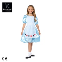 ODM vente entière fantaisie pays des merveilles fête Costume habiller ensemble pour Alice fille esthétique y compris tablier et livre de contes groupe d'âge enfants
