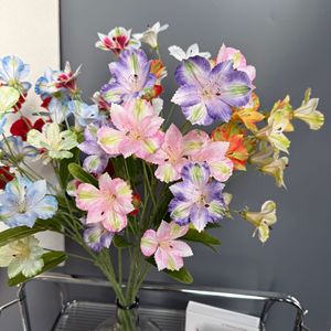 Bouquet de fleurs artificielles Jinxi, 6 têtes de narcisses en soie, pour décorations de maison et de mariage - Product Image 2