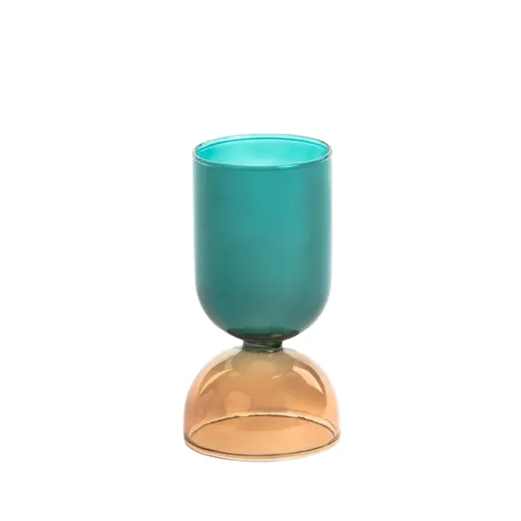 Vas Bunga Silinder Kaca Anggur Borosilikat Tinggi Warna-warni Tinggi Kustom untuk Dekorasi Rumah Dekorasi Pernikahan