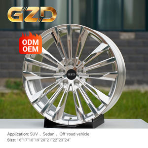 Rines de Aleación Forjados Personalizados GZD 5x112 5x120 de 18 19 20 21 22 Pulgadas con Acabado Cromado Brillante y Tapa Central Flotante para <span class=keywords><strong>Tesla</strong></span>, BMW, Benz - Product Image 1