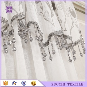 Mantovana Del Ricamo In Rilievo Del Fiore Del Giglio Tenda pura <span class=keywords><strong>Per</strong></span> <span class=keywords><strong>Soggiorno</strong></span> - Product Image 2