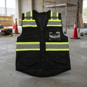 Gilet de sécurité haute visibilité en polyester orange, conforme à la norme EN ISO 20471 Classe 2, personnalisable avec logo, directement de l'usine SPRINT SPORTS - Product Image 3