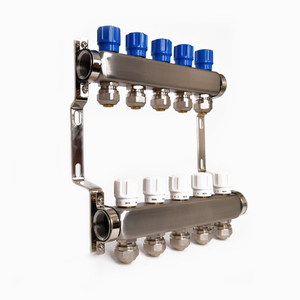 OLDE - Colectores de 5 Vías en Oferta, Colector de Acero Inoxidable para Calefacción por <span class=keywords><strong>Suelo</strong></span> <span class=keywords><strong>Radiante</strong></span> Hidrónico - Product Image 1