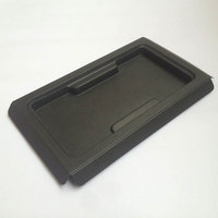 Plateau en papier pour produits électroniques noir, pressé à l'état humide, personnalisé, respectueux de l'environnement, en pâte moulée, inséré dans l'emballage
