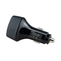 Chargeur de voiture USB C double 25W en gros, 4 ports QC3.0 PD, chargeur de voiture 25W à charge rapide pour téléphone portable Samsung