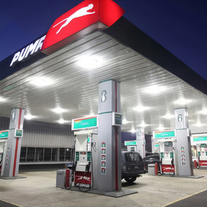 Nhà Máy kim loại trạm xăng mái nhà Kết Cấu Thép tán trạm xăng miễn phí đứng pylon dấu hiệu bảng giá - Product Image 6