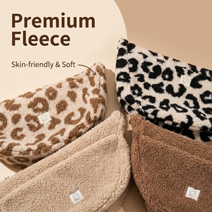 New Design Fuzzy Lamb Fleece Leopard Print Crescent Crossbody Bag Large Capacity Soft Fanny Pack with <b>Adjustable</b> <b>Strap</b> - Product Image 4