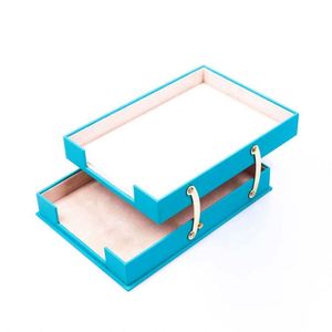 Juego de Escritorio de Cuero Turquesa con Maletines, Organizador de Oficina y Otros Accesorios, Espacio de Trabajo Elegante y Organizado - Product Image 2