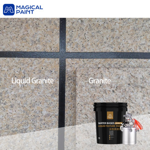 Peinture acrylique liquide à base d'eau pour murs extérieurs, effet pierre granitique - Product Image 2