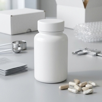 Conteneur vide en HDPE mat pour compléments alimentaires, pilules, capsules, comprimés, emballage, flacon de vitamines