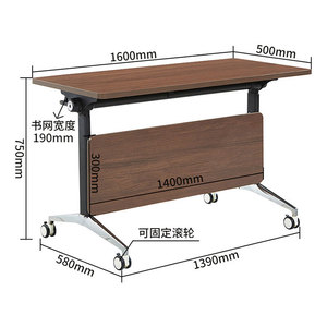 Nội thất văn phòng gấp bàn hội nghị tiết kiệm không gian bàn họp di động có bánh xe - Product Image 3