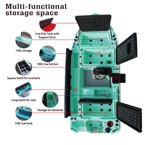 Barco de HDPE Rotomoldeado de 4.2m (13.8 pies) para Pesca, Navegación y Recreación, Venta OEM/ODM - Product Image 5