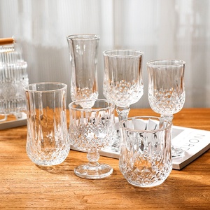 Glassware <strong>Flutes</strong> Luxury Crystal Clear Retro Wine Glasses <strong>Champagne</strong> Shot <strong>Wholesale</strong> Vintage Wine Goblet Glass Cup - Product Image 3