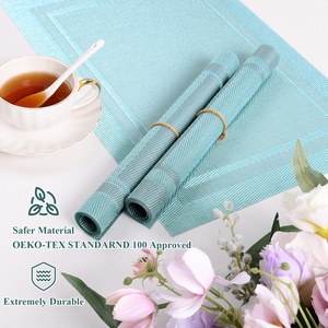 Hot Sale Woven Weed Mat Square Non-slip and Easy to Clean Table Woven <b>Placemats</b> for Dining Table Luxury - Product Image 3