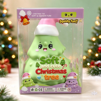 Kerst Jumbo Boom Squishy Speelgoed, TPR Schaal met Bloemvulling Knijp Stressverlichtend Speelgoed, Kerstfeest Favoriet voor Groothandel Cadeaus