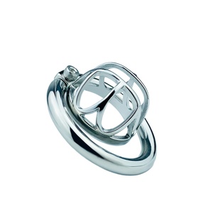FRRK Small Negative Chastity Cage Device Elegant B Design Metal Sissy Penis <b>Rings</b> <b>Couple</b> CBT Games Play Steel BDSM Sex Toys Shop - Product Image 1