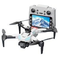 Drone sans balais M22 avec télécommande à écran, 720P HD, longue autonomie de la batterie, photographie aérienne, quadricoptère RC, pliable, pour débutants