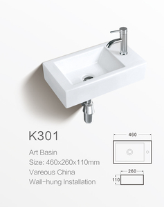 High Quality Rectangular Ceramic Bathroom Sinks Porcelain Washbasin Counter Top <strong>Washing</strong> Basin Sinks - Product Image 3