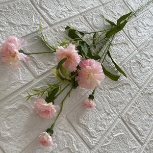 6 cabezas <span class=keywords><strong>de</strong></span> flor <span class=keywords><strong>de</strong></span> clavel artificial larga flor <span class=keywords><strong>de</strong></span> clavel <span class=keywords><strong>de</strong></span> seda artificial al por mayor para el regalo del Día <span class=keywords><strong>de</strong></span> los maestros del Día <span class=keywords><strong>de</strong></span> la madre - Product Image 5