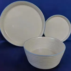 Grosir 12 buah Set peralatan makan keramik berkelanjutan termasuk piring restoran mangkuk cina peralatan makan kotak hadiah antik