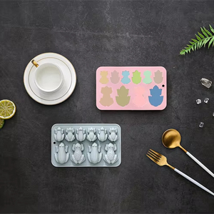 Moules à gâteau en silicone antiadhésif à motif de grenouille, de qualité alimentaire, réutilisables, mignons, en silicone magnétique pour chocolat, bonbons et glace, moule DIY - Product Image 4