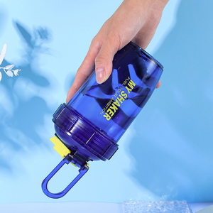 Bouteille de shaker de protéines en plastique de style nouveau de 17 onces 500ml pour la gymnastique avec boule de shaker en acier inoxydable - Product Image 3