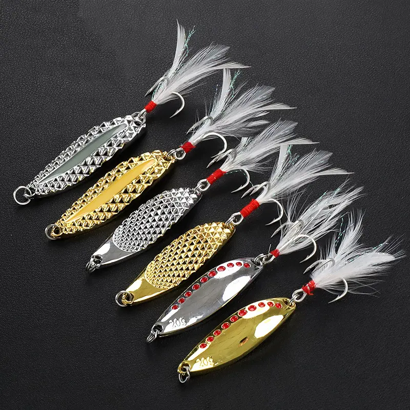 KM nuova Release 2.5-20g Jigging in metallo cucchiaio svolazzante cucchiaio esche Spinner esca cucchiaio da pesca per acqua salata