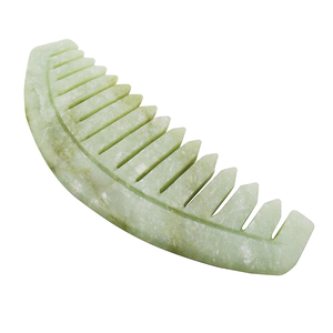 Peigne Gua Sha en <span class=keywords><strong>jade</strong></span> Xiuyan, outil de massage pour la tête et les méridiens, outil de beauté d'acupression manuel - Product Image 4